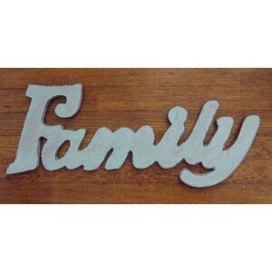 Family Wall Hanging decor painted wood plaque Turquoise over Red farmhouse 21"